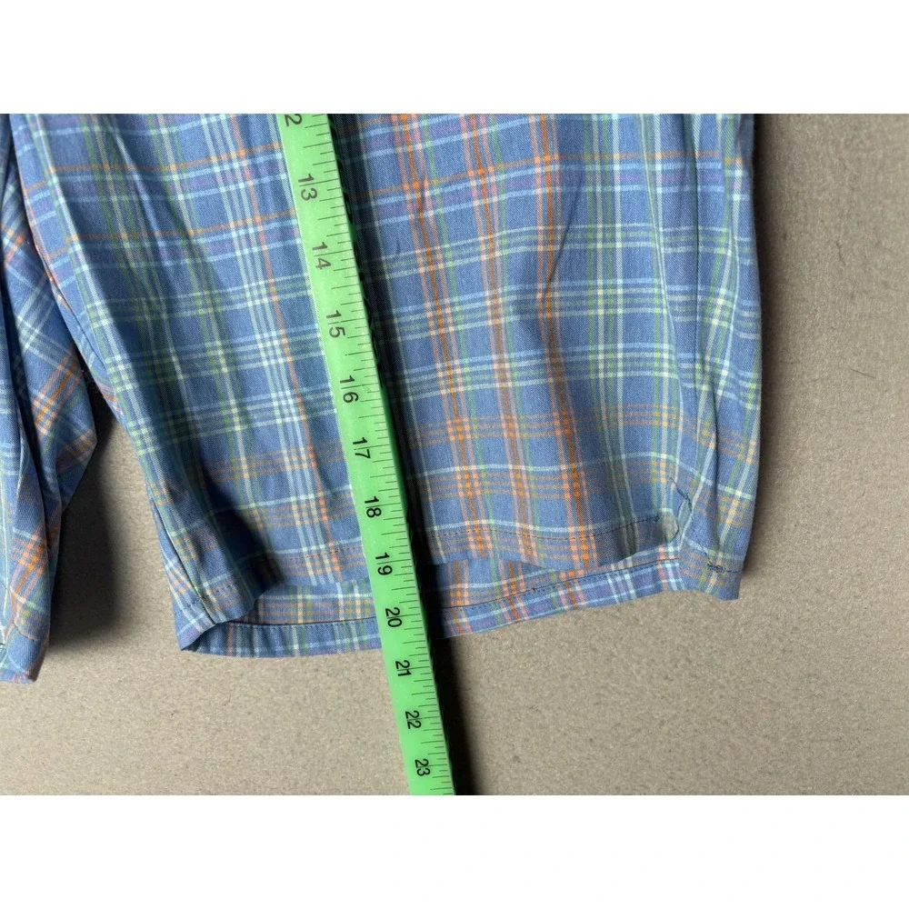 Tommy Bahama On Par La Vida Check Shorts Mens 38 Blue Plaid Chino 9 Inseam